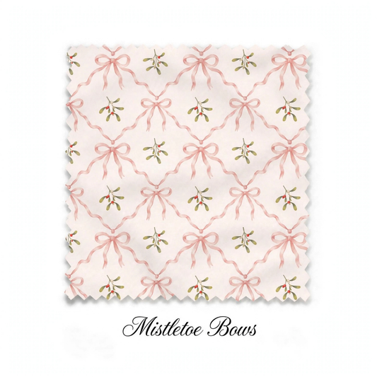 Zipper Romper Mistletoe Bows (PREORDER)
