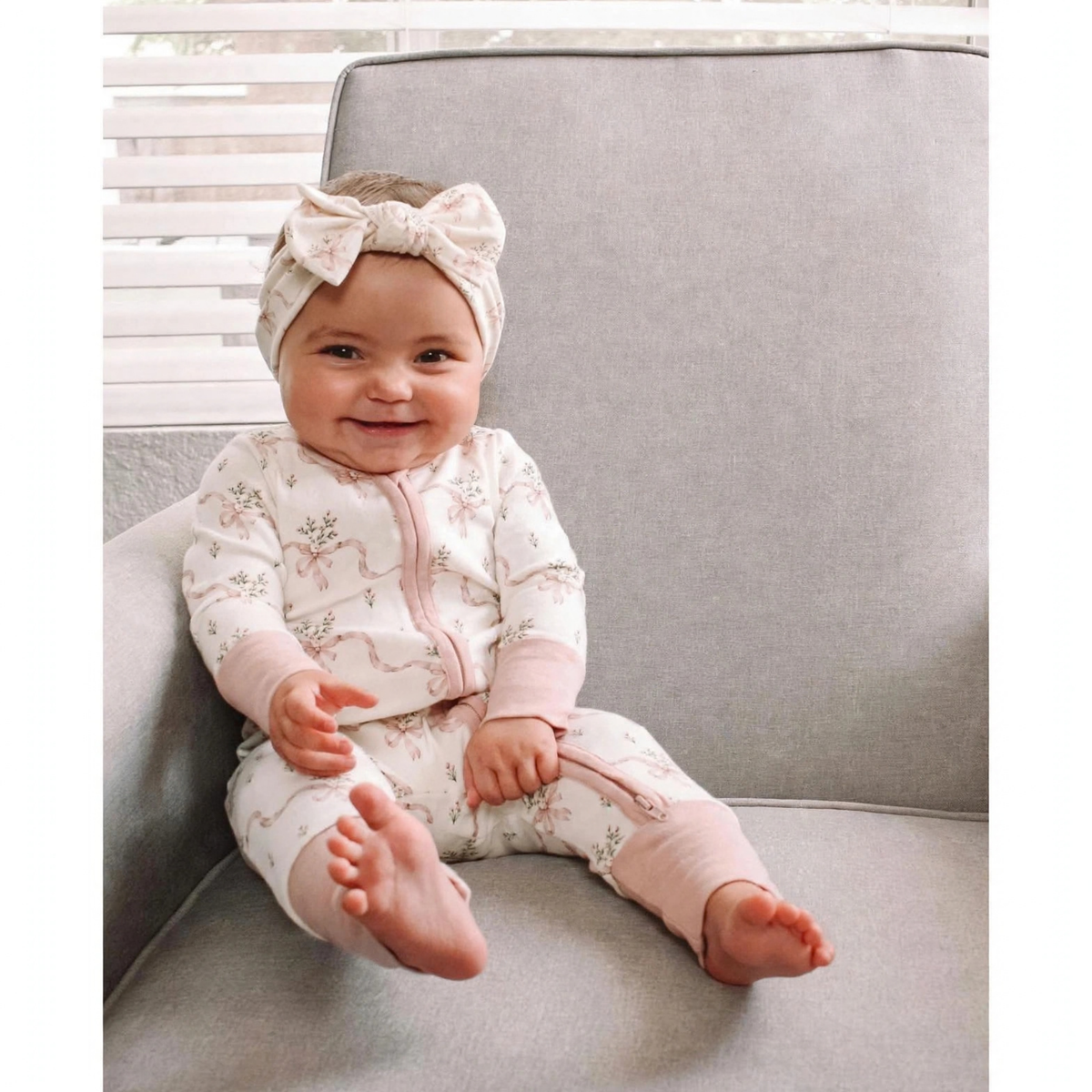 Zipper Romper Ribbon Garden (PREORDER)