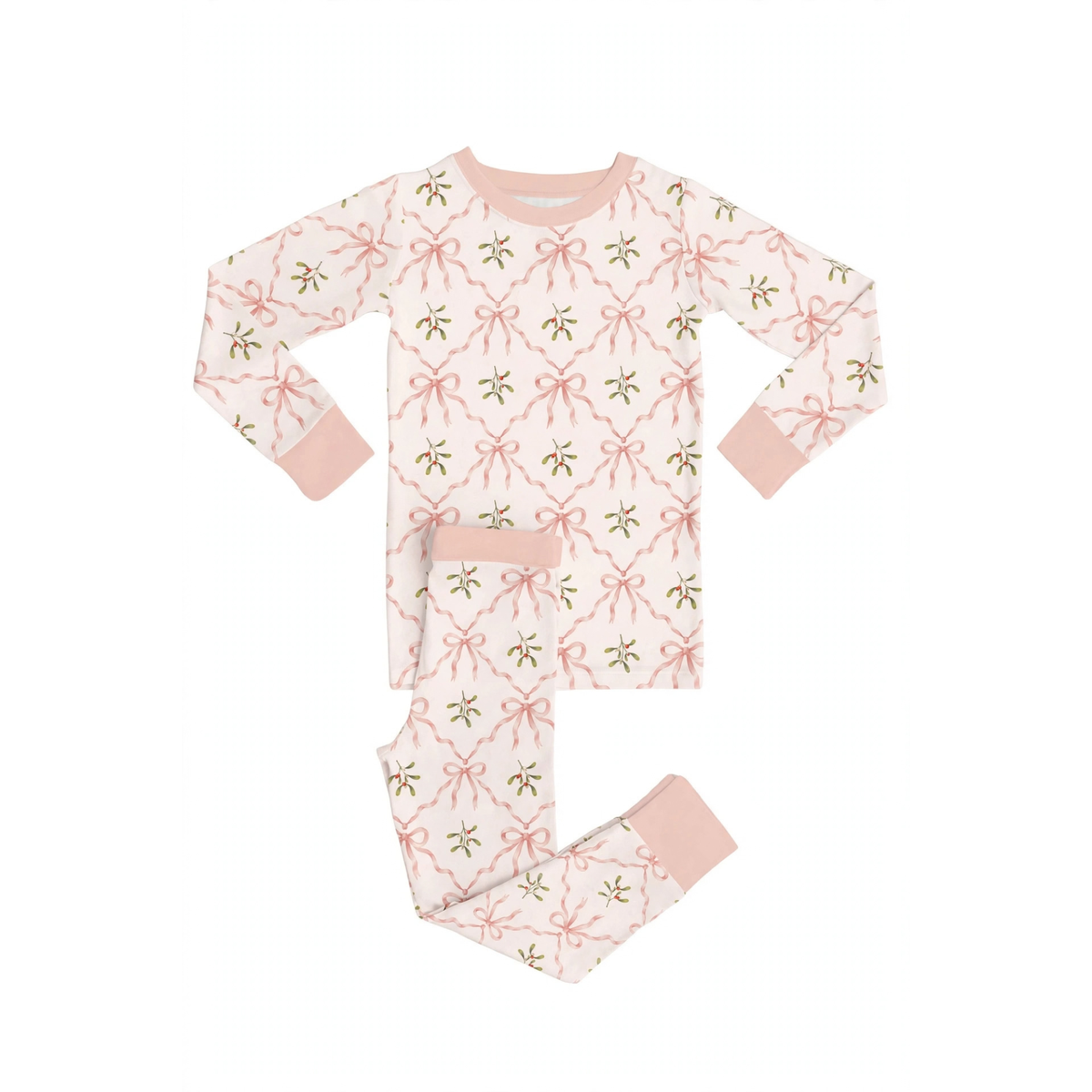 Two-Piece Pajamas Mistletoe Bows (PREORDER)