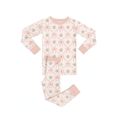Two-Piece Pajamas Mistletoe Bows (PREORDER)