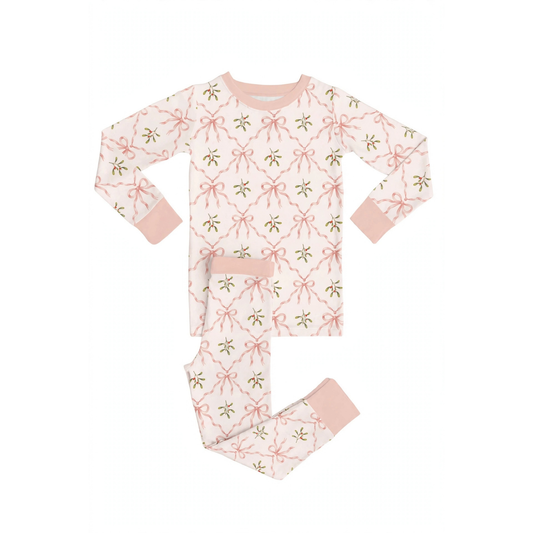 Two-Piece Pajamas Mistletoe Bows (PREORDER)