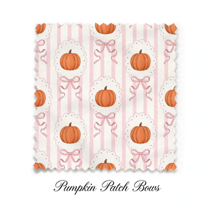 Zipper Romper Pumpkin Patch Bows (PREORDER)