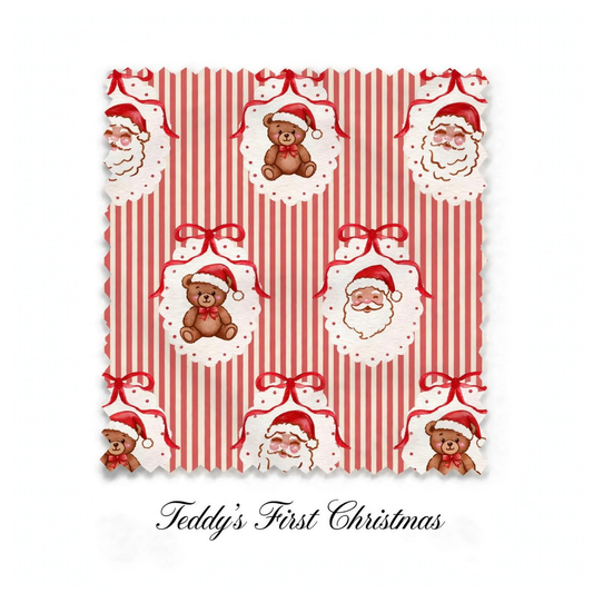 Zipper Romper Teddy's First Christmas (PREORDER)